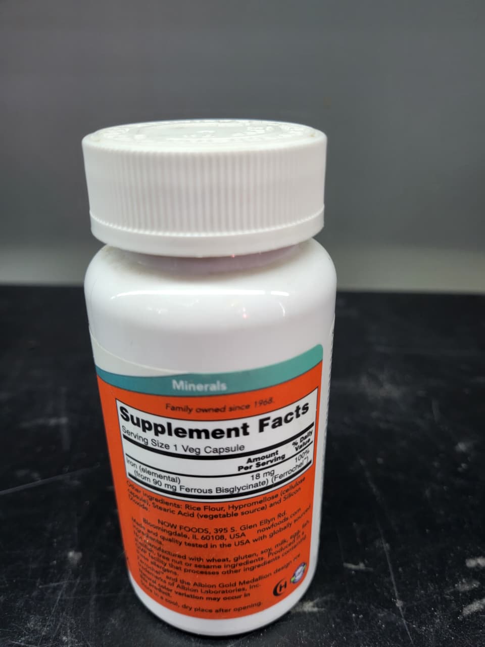 NOW Foods Iron 18 mg | Essential Mineral Supplement 120 Caps