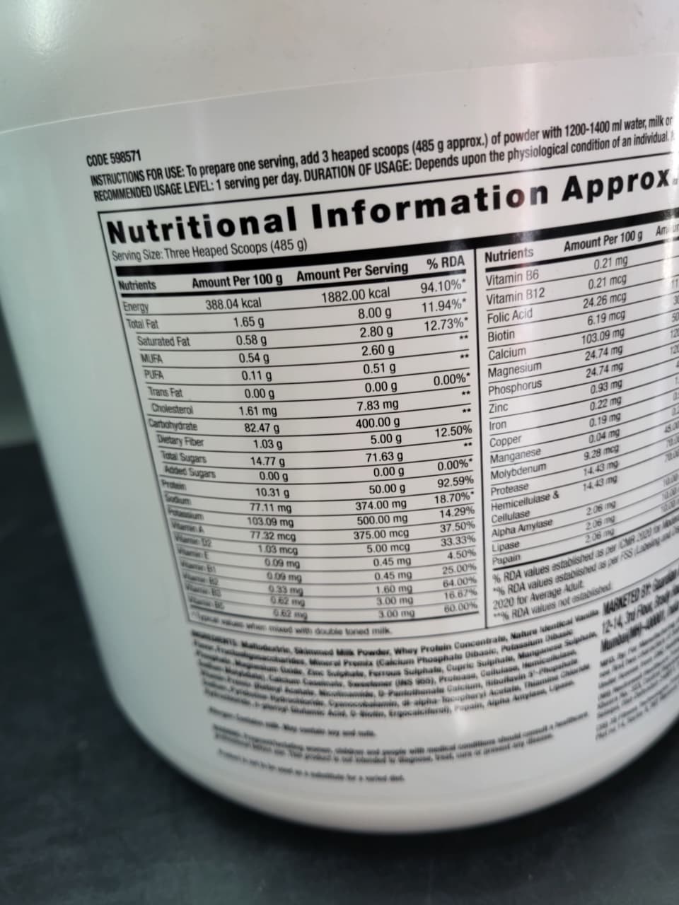 GNC Pro Performance Weight Gainer - Vanilla Ice Cream (3kg)