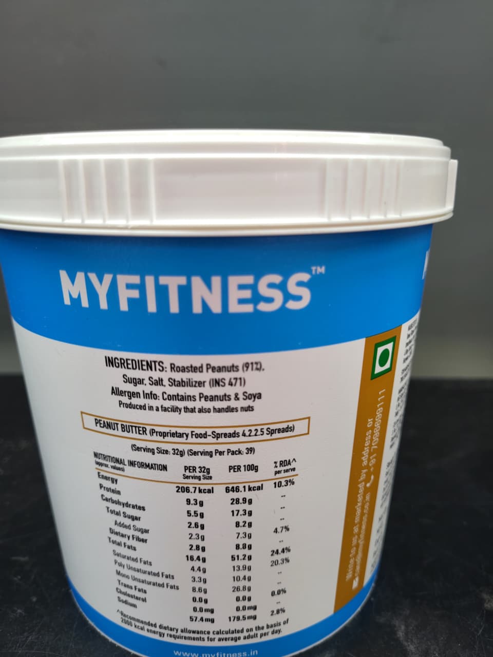 MYFITNESS Original Peanut Butter - Smooth (1.25kg)