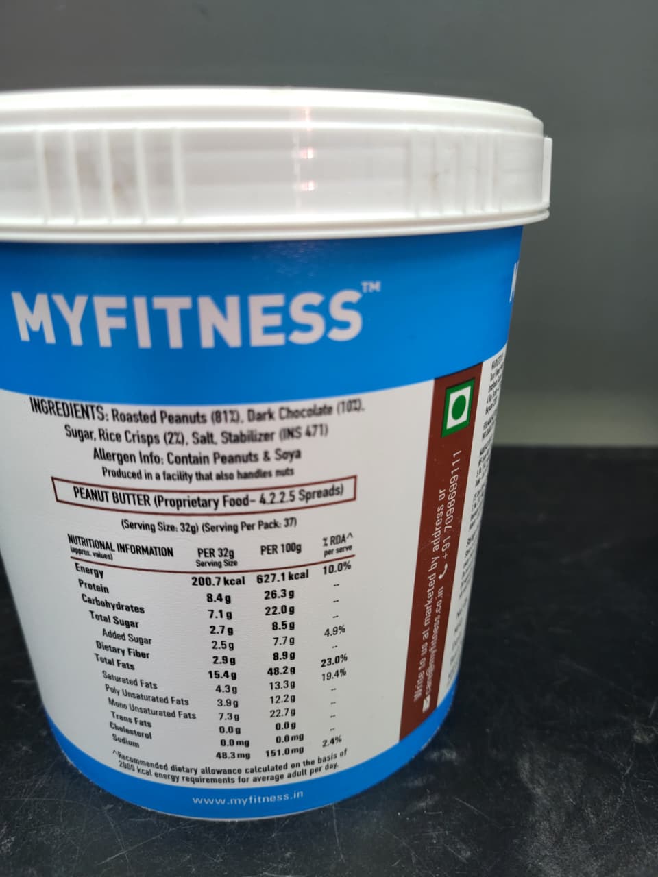 MYFITNESS Chocolate Peanut Butter - Crispy (1.20kg)