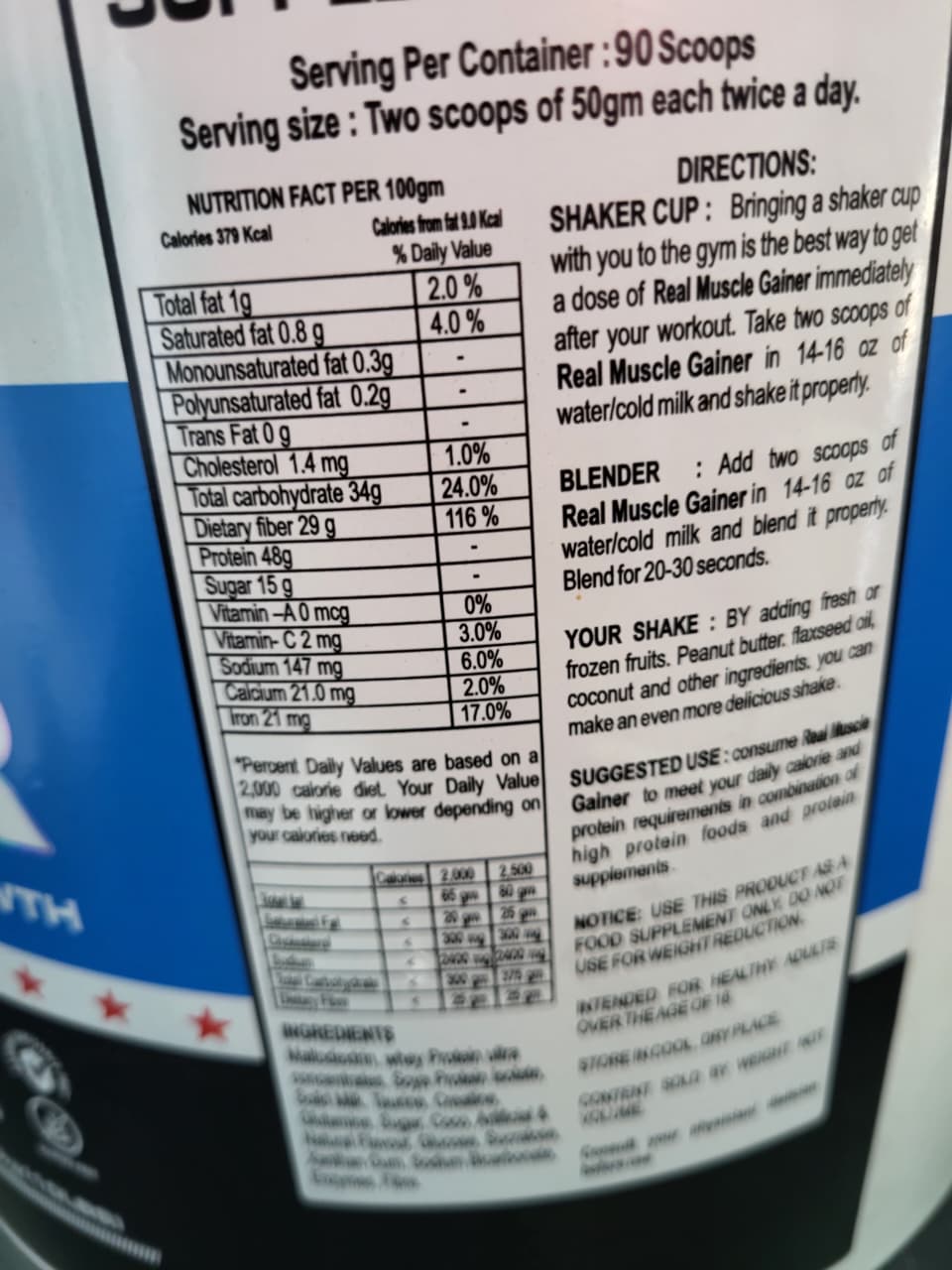 MSN Real Muscle Gainer | Ultimate Formula for Growth – 4.5kg (10lbs)