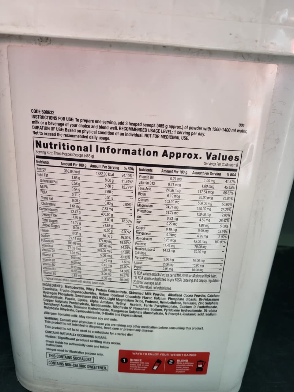 GNC Pro Performance Weight Gainer – Double Chocolate (5kg / 11 lbs)