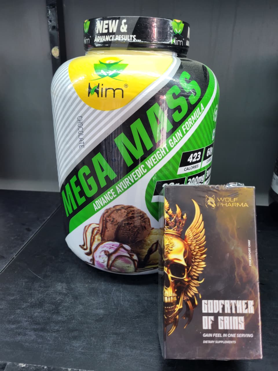 The Ultimate Transformation Stack: Him Mega Mass (2.72kg) + Wolf Pharma Godfather of Gains