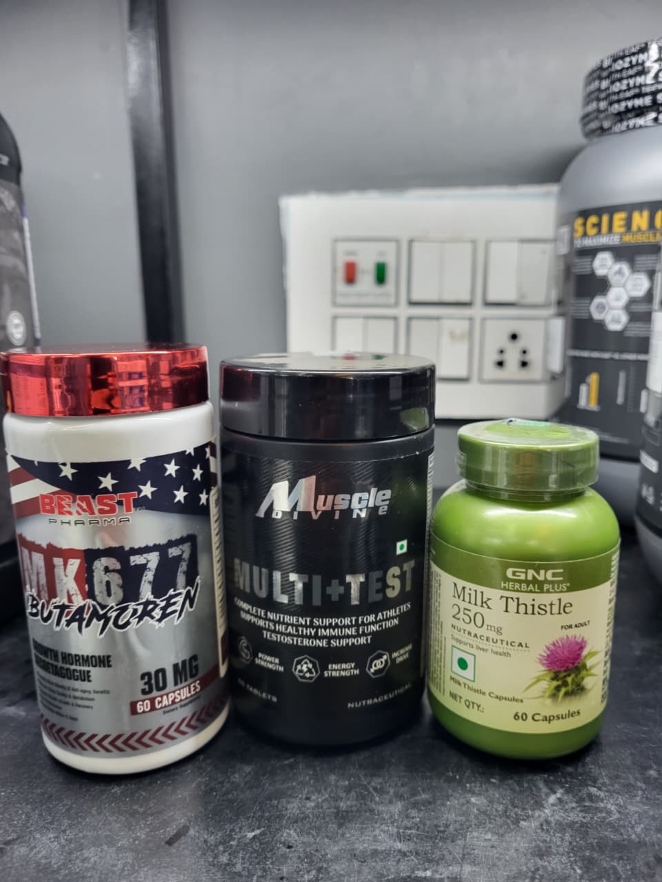 Elite Performance & Recovery Stack: Beast Pharma MK677, Muscle Divine Multi+Test, & GNC Milk Thistle