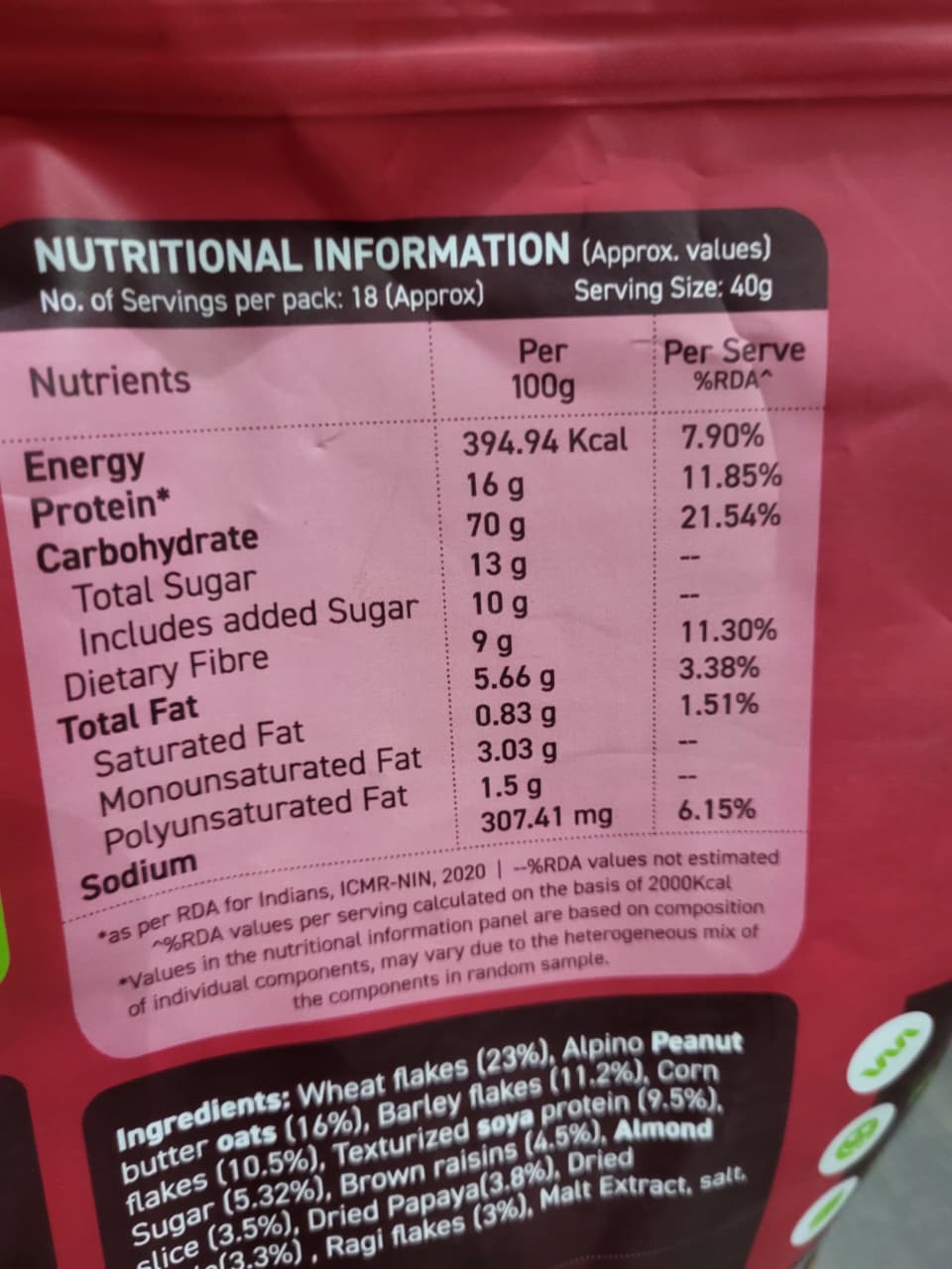 Alpino Health Foods Protein Rich Super Muesli – Fruit & Nut (750g) | 16% Protein & 15% Real Nuts