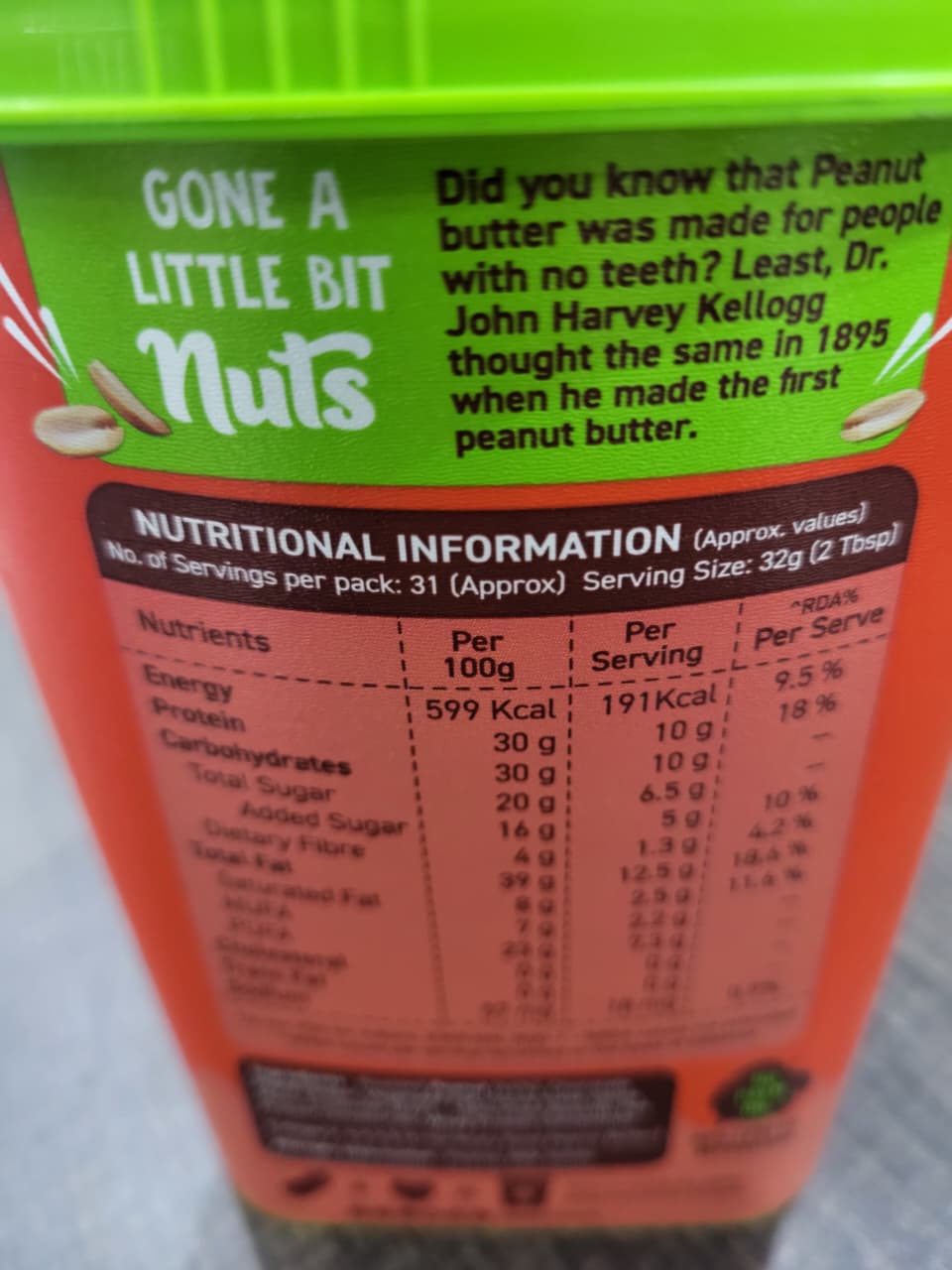 Alpino High Protein Peanut Butter – Dark Chocolate Crunch (1kg) | 30% Protein with Whey Protein