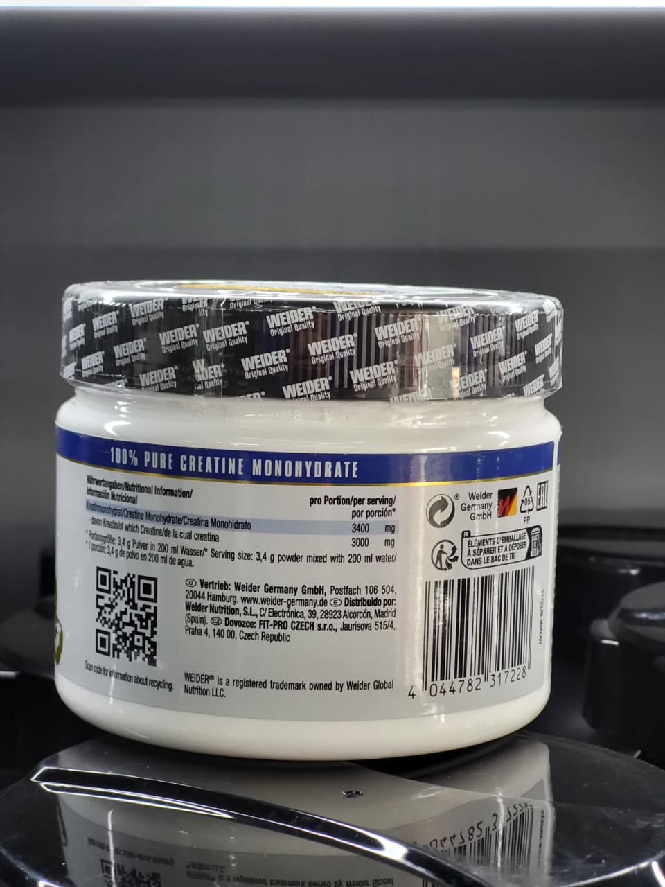 Weider Pure Creatine (Creapure®) – 100% Ultra-Fine Creatine Monohydrate (250g)