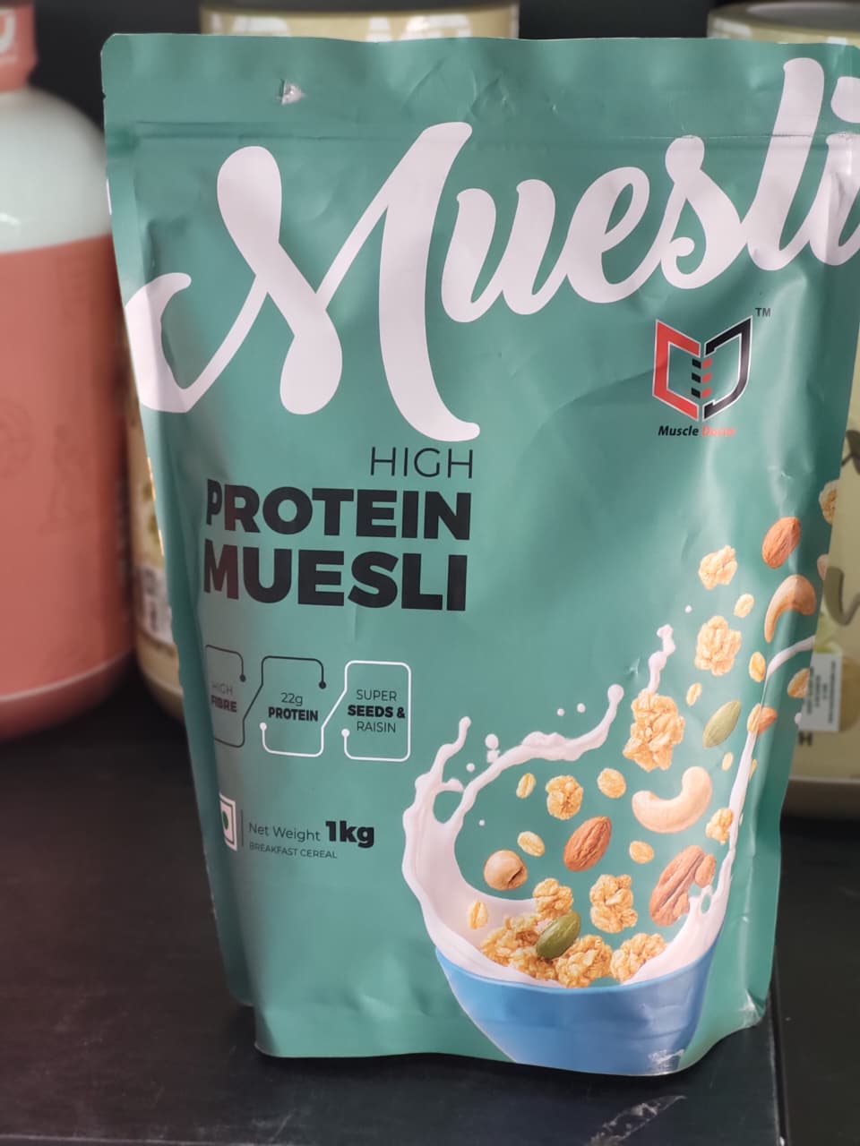 High Protein Muesli – 1kg Breakfast Cereal with Super Seeds, Nuts & Dark Chocolate