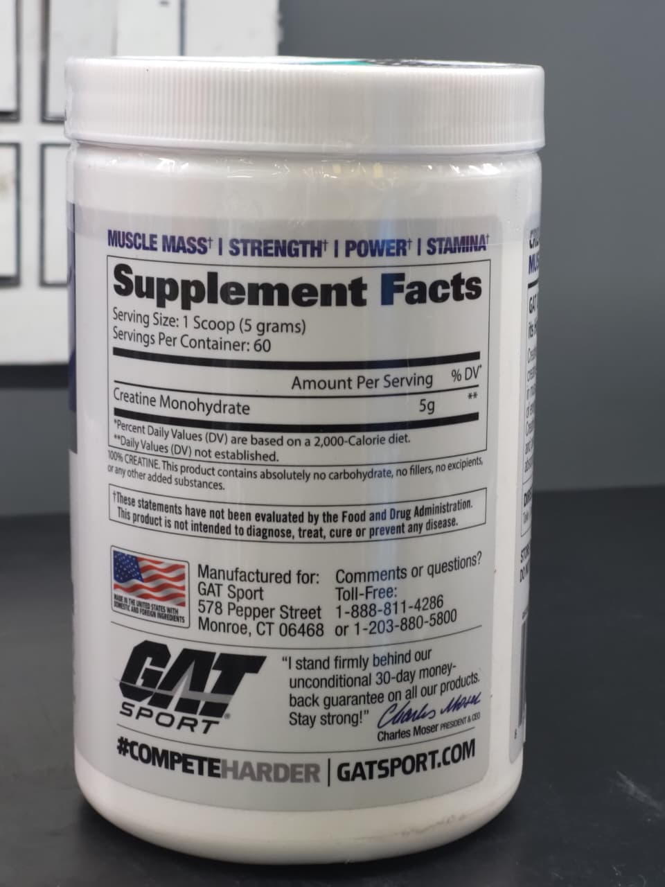 GAT Sport Essentials Creatine Monohydrate – 300g (60 Servings)