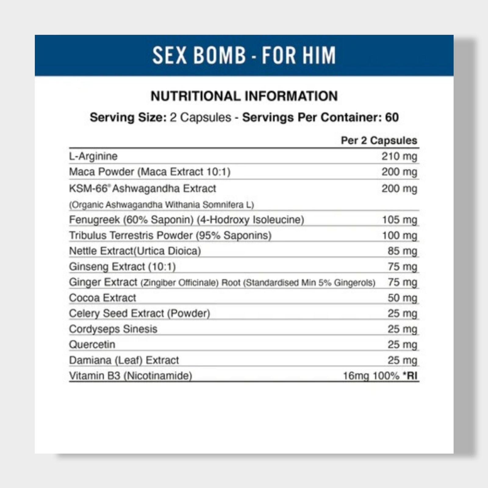 Applied Nutrition Sex Bomb 120 Caps
