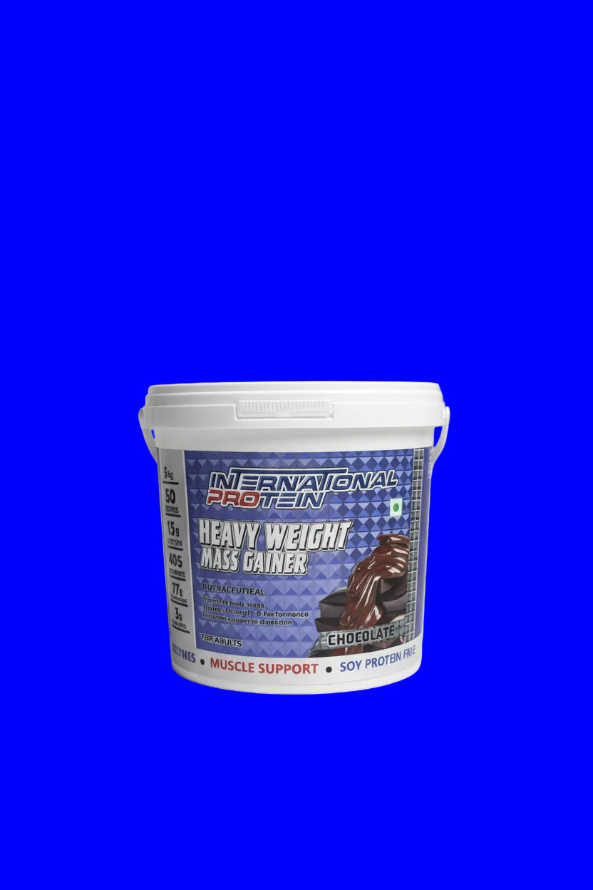 International Protein Heavy Weight Mass Gainer 5kg | High Calorie Muscle Builder (Kesar Rabri / Chocolate)