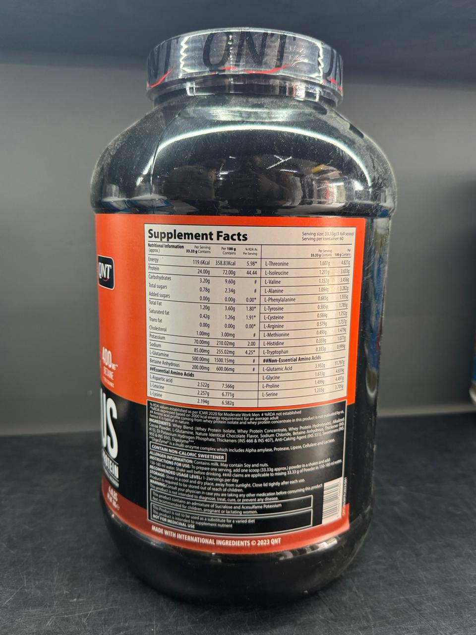 QNT Delicious Whey Protein Powder - 2.2 kg (Chocolate)