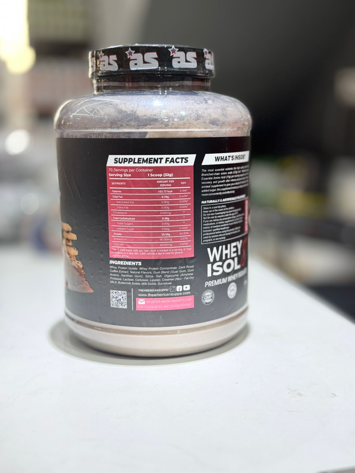 American Supps Whey Isol8 Chocolate Cookies