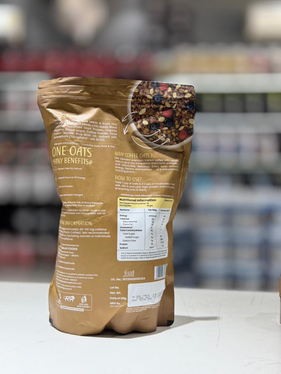 Health Ninja High Protein Oats Cold Coffee