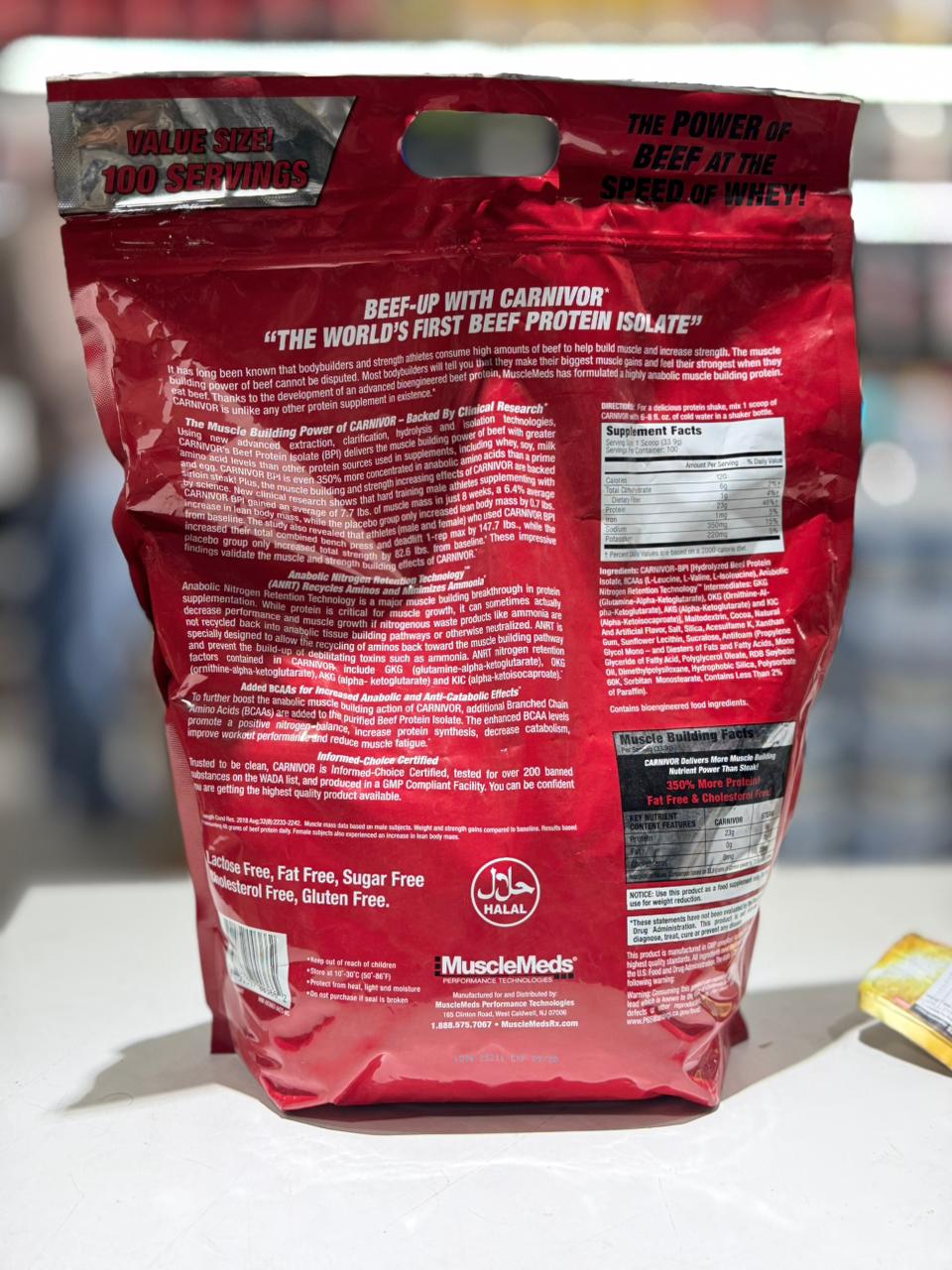 MuscleMeds Carnivor Beef Protein Isolate Chocolate