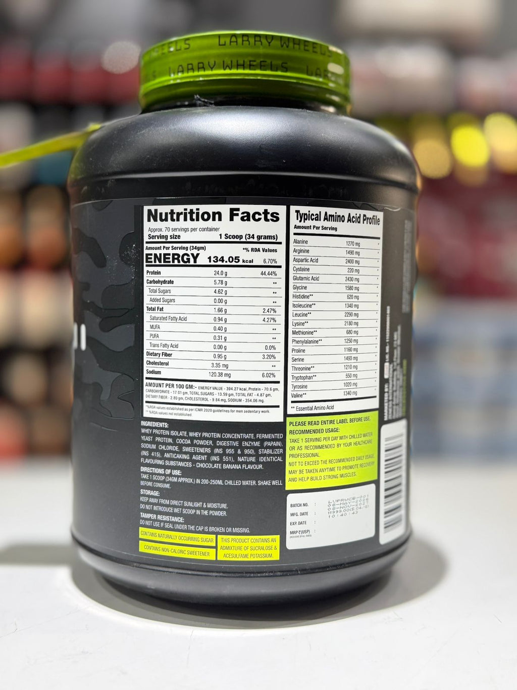 PR Supplements Whey Larry Wheels Chocolate Banana