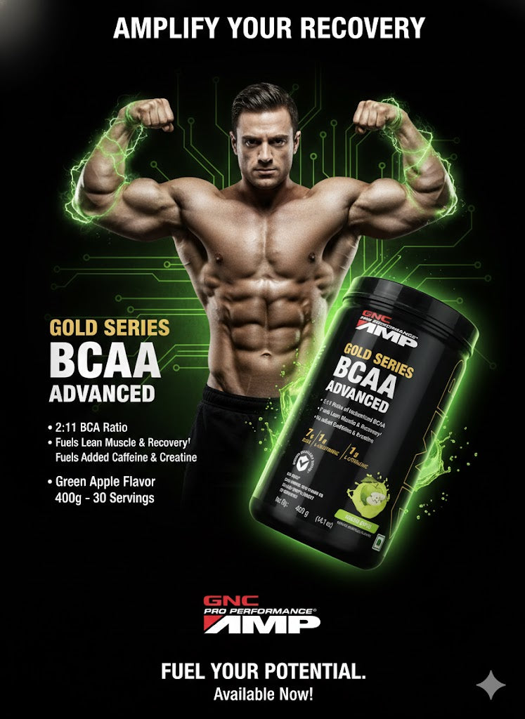 GNC Pro Performance® AMP | Gold Series BCAA Advanced – Green Apple (40 ...