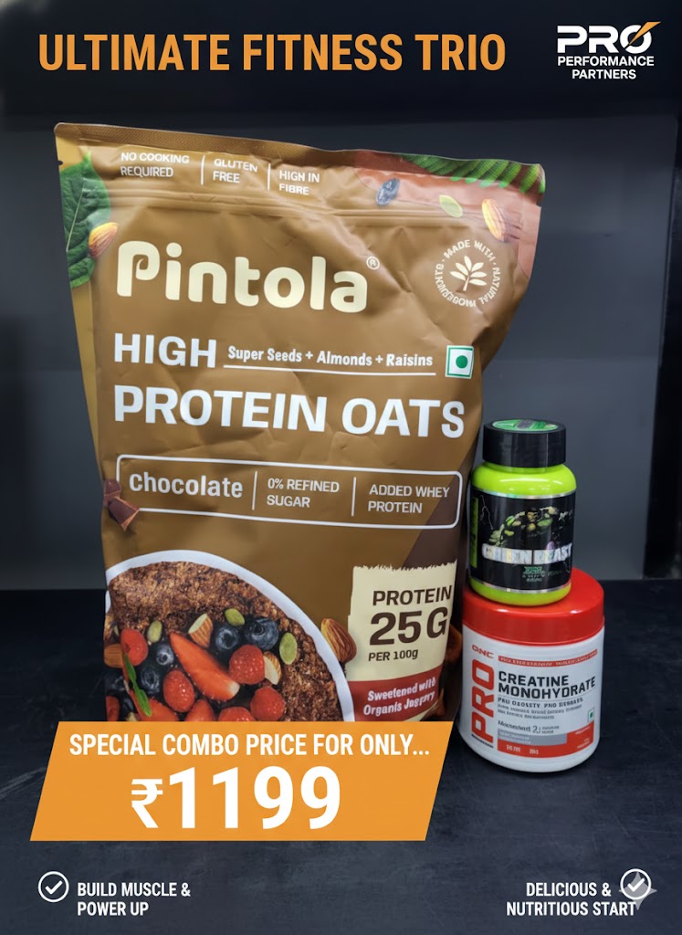 The Ultimate Muscle Performance Stack: Pintola High Protein Oats + GNC Creatine + Green Beast Advanced Support