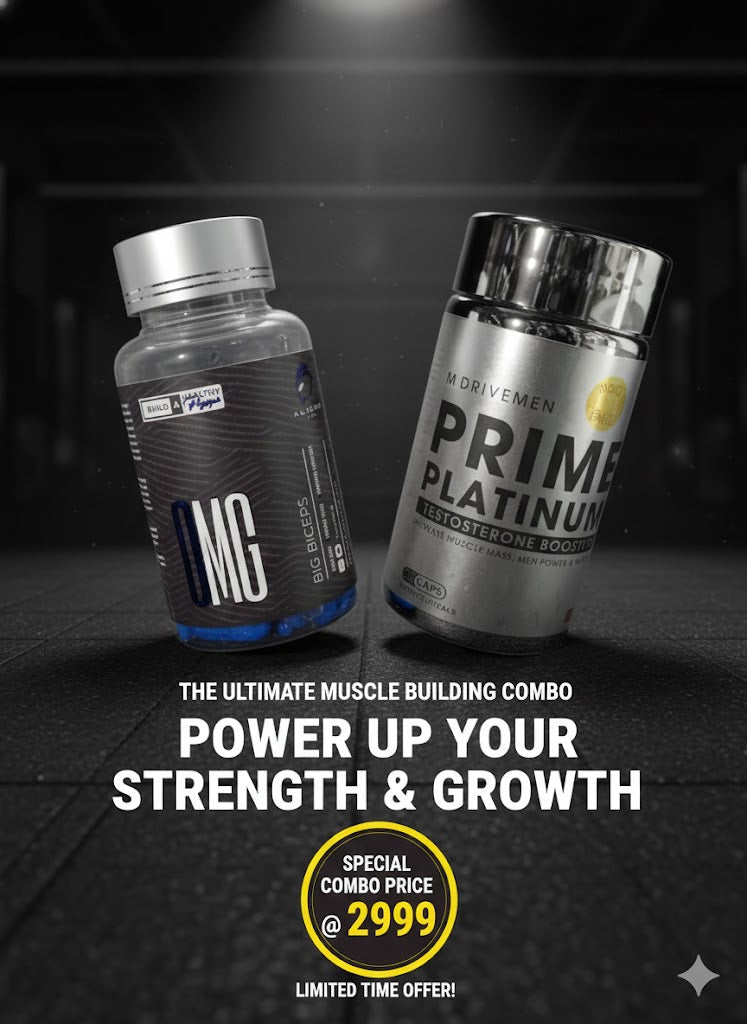 Ultimate Muscle & T-Boost Combo: OMG Big Biceps + M Drive Prime Platinum