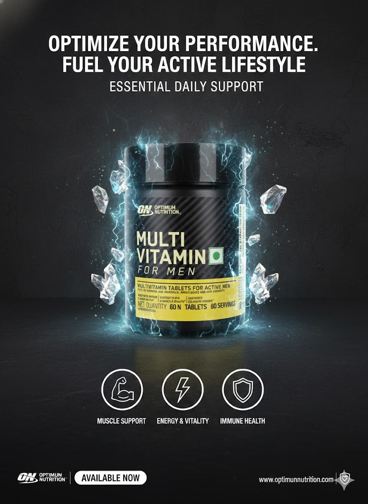 Optimum Nutrition (ON) Multi Vitamin for Men – Daily Vitamin Tablets for Active Men | 25 Vitamins & Minerals, Amino Acids & Anti-Oxidants | 60 Tablets (60 Servings)