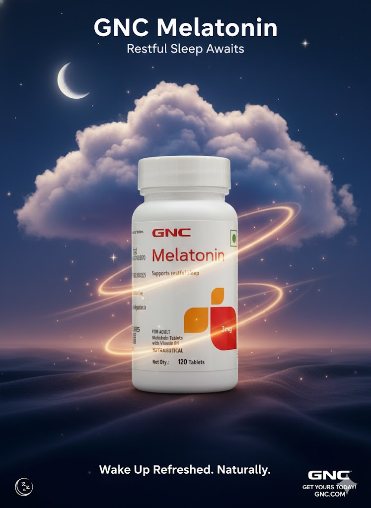 GNC Melatonin 3mg with Vitamin B6 - Supports Restful Sleep - 120 Tablets - Multivitamin