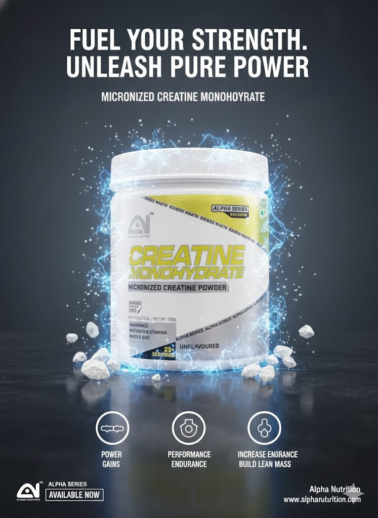 Absolute Nutrition Alpha Series Micronized Creatine Powder – Pure Creatine Monohydrate for Muscle Strength, Endurance & Size | Unflavoured (100g / 33+ Servings)