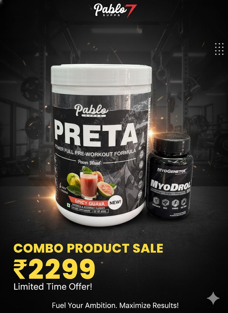Elite Performance & Hardening Combo: Pablo Supps PRETA Pre-Workout + MyoGenetix MYODROL – 2-Product Power Stack