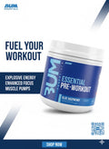 RAW Nutrition CBUM Series Essential Pre-Workout – 30 Servings (Blue Raspberry)