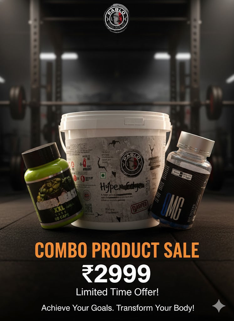 Hardcore Mass & Strength Triple Stack: Pablo Hyper Edge (5kg) + XXL Green Beast + OMG Big Biceps – Ultimate Bulk & Power Combo