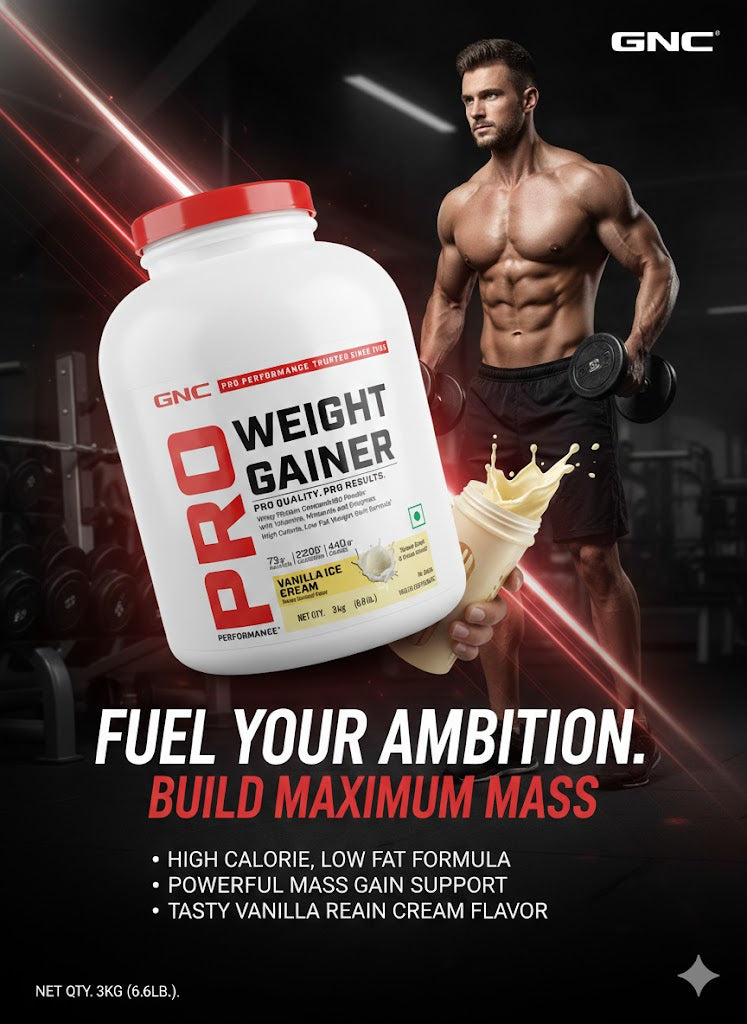 GNC Pro Performance Weight Gainer - Vanilla Ice Cream (3kg)
