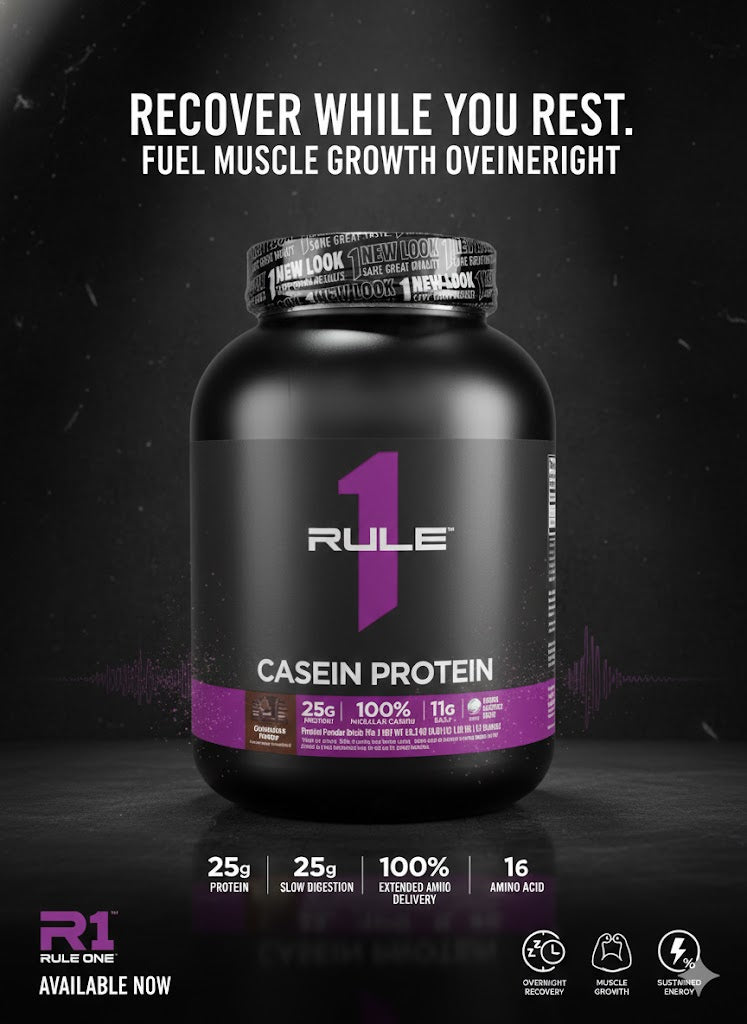 Rule 1 R1 Casein™ - 100% Micellar Casein Protein - 1.82kg (4.01 lbs) - Chocolate Fudge